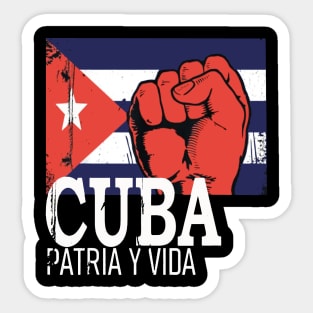 Cuba Flag Cuba Power Cuban Pride Vintage Sticker